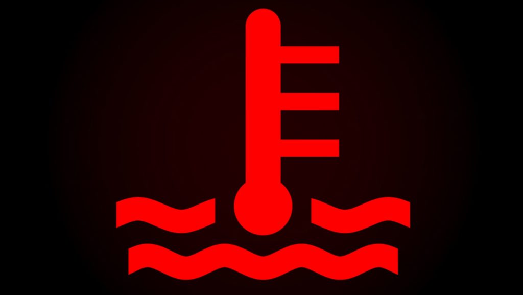 image of a coolant temperature warning light